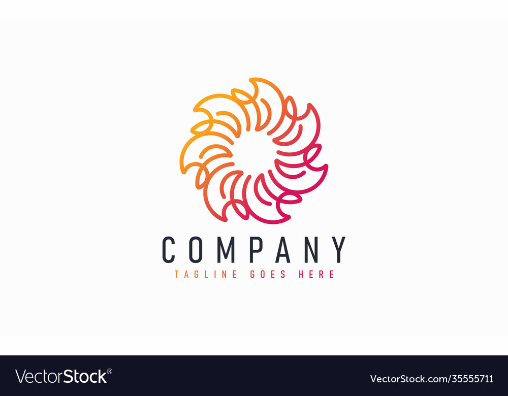 Abstract modern logo design based from circular
