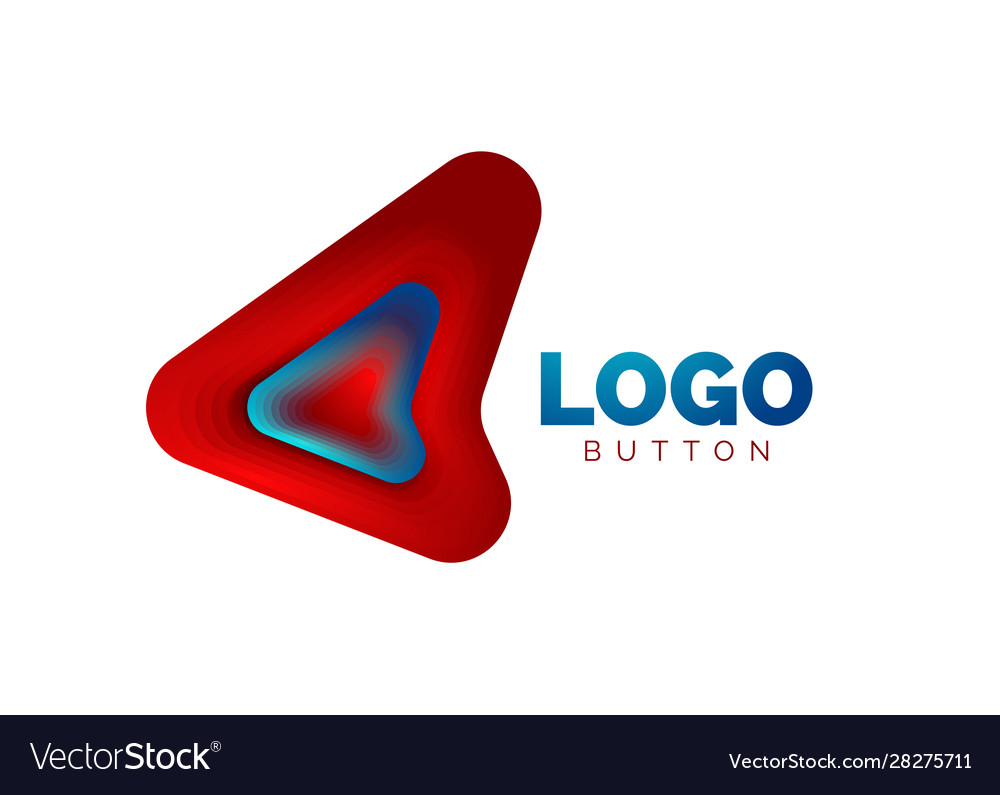 Arrow logo template or play download button