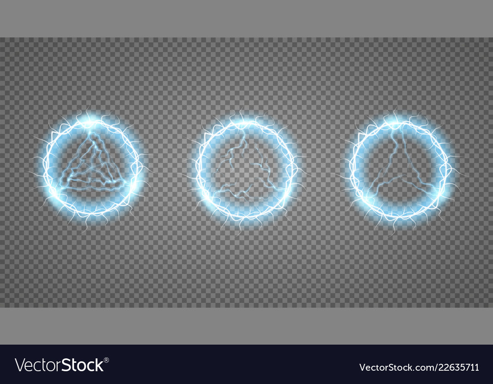 Ball lightning light effect abstract round frame