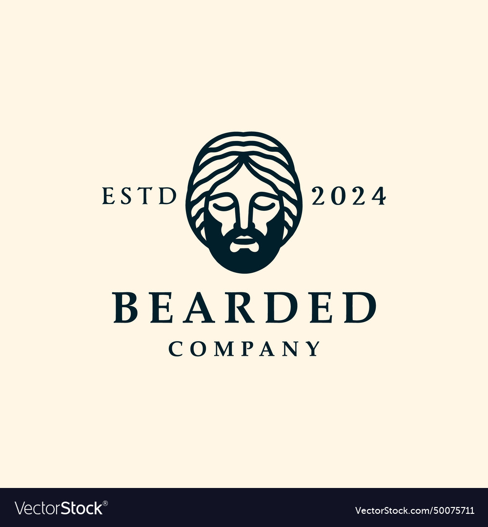 Bearded man logo design