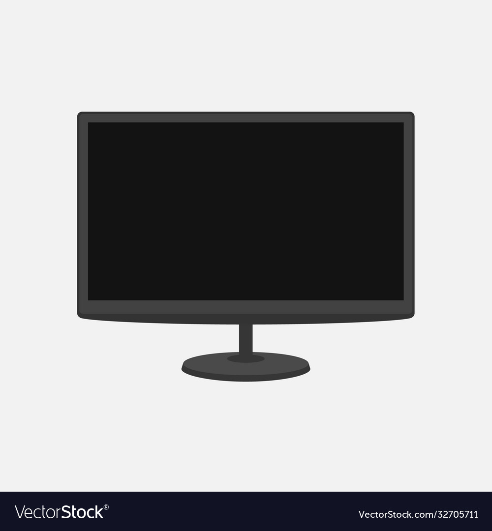Computer display isolated on white background Vector Image Computer display isolated on white background