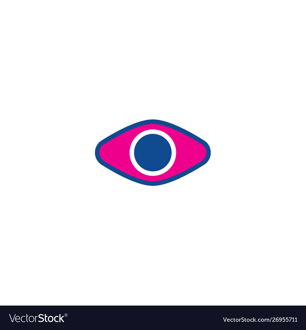 Eye color thin line icon for web