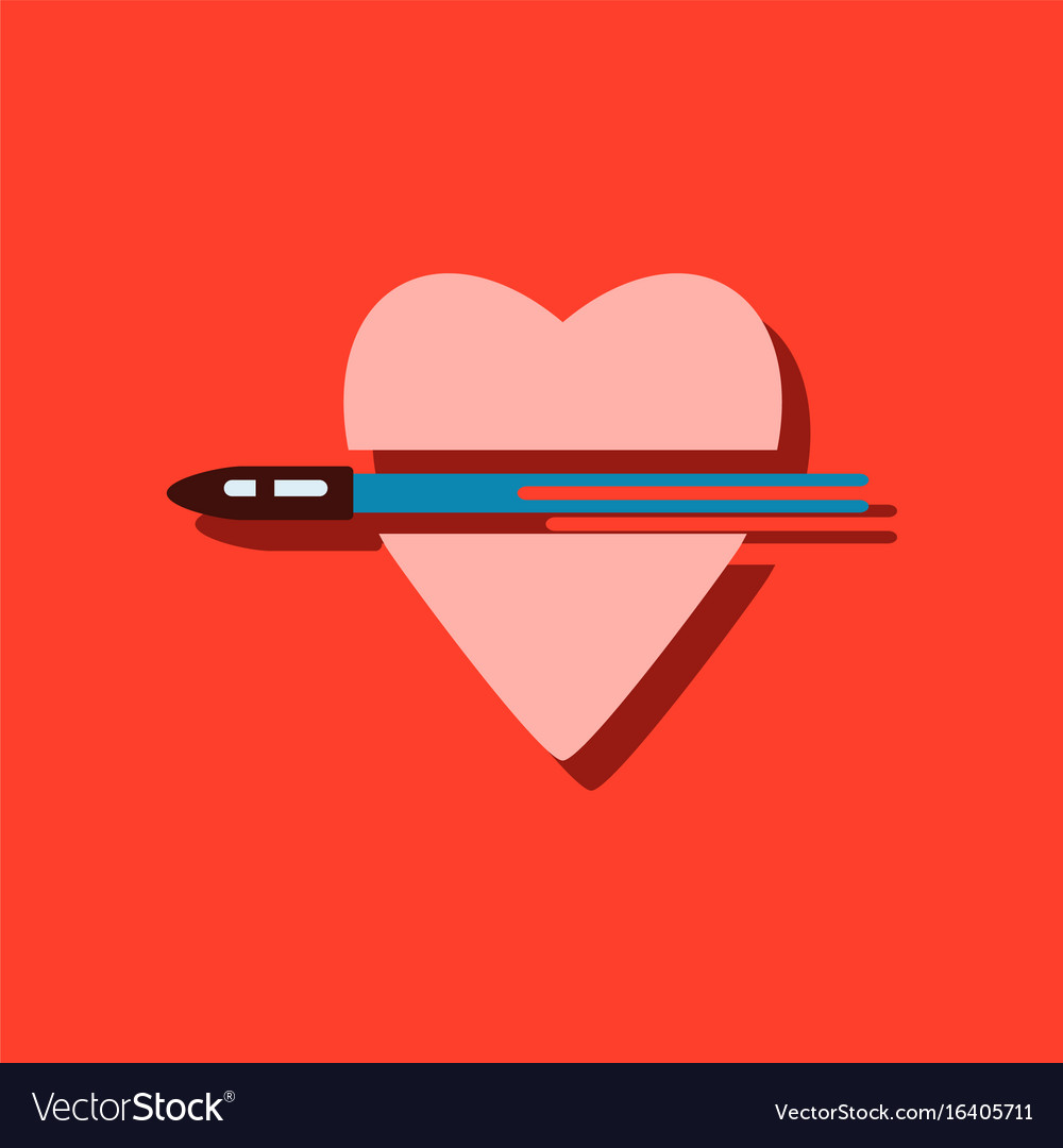 Flat icon design collection bullet wounded