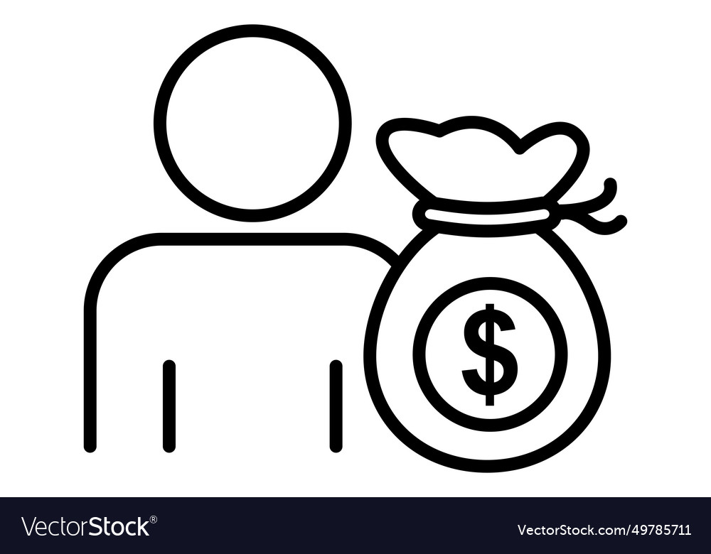 Income icon people with money related