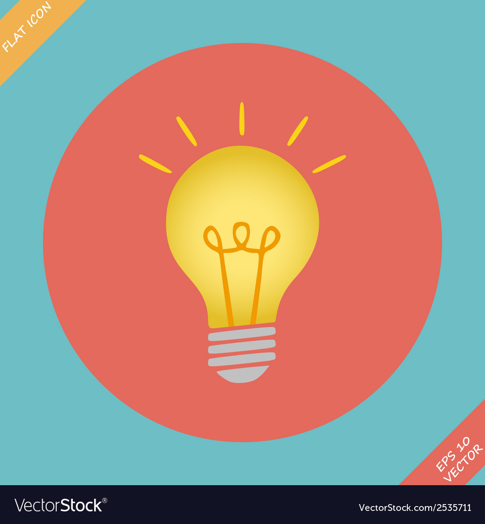 Lightbulb icon Royalty Free Vector Image - VectorStock