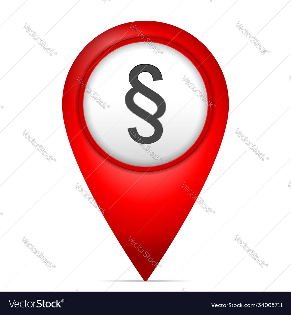 Map marker with paragraph symbol