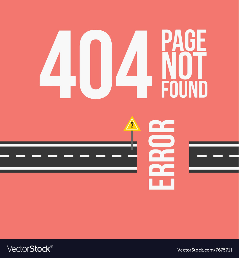 Page not found error 404 design for website