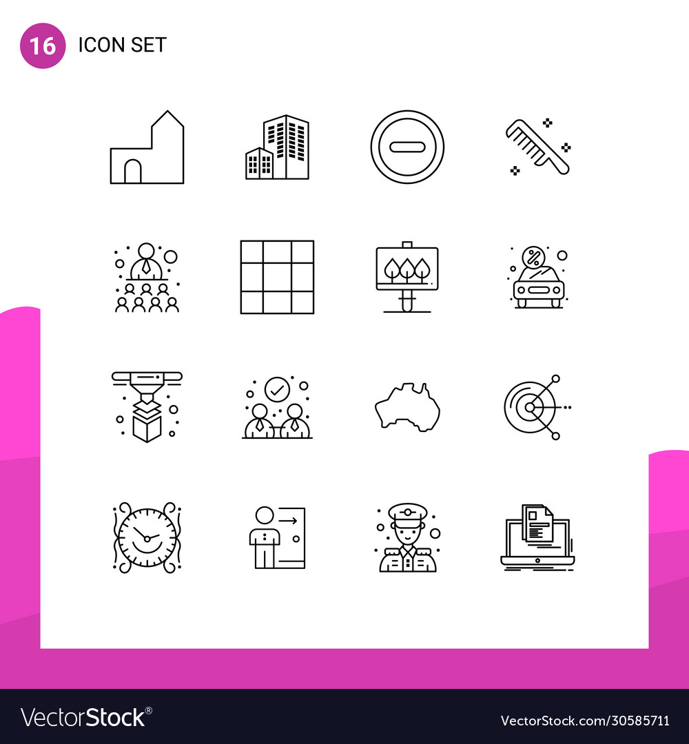 Set 16 outlines on grid for team building