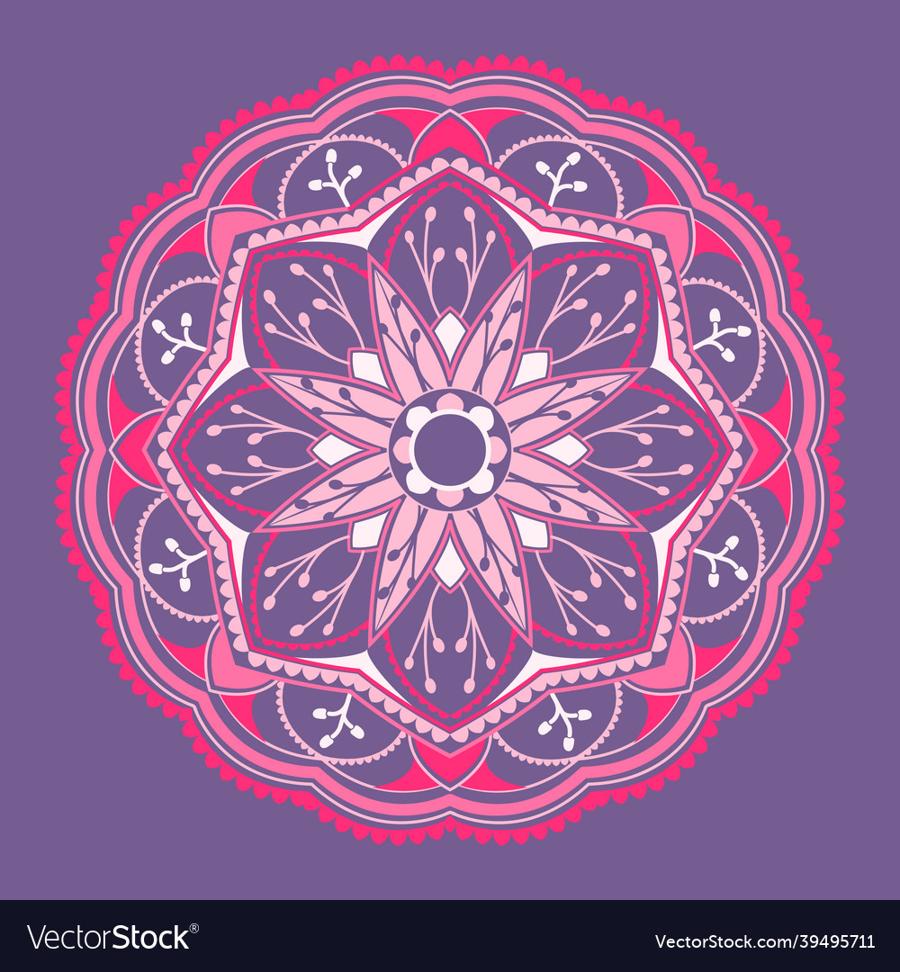 Spiritual hindu mandala Royalty Free Vector Image