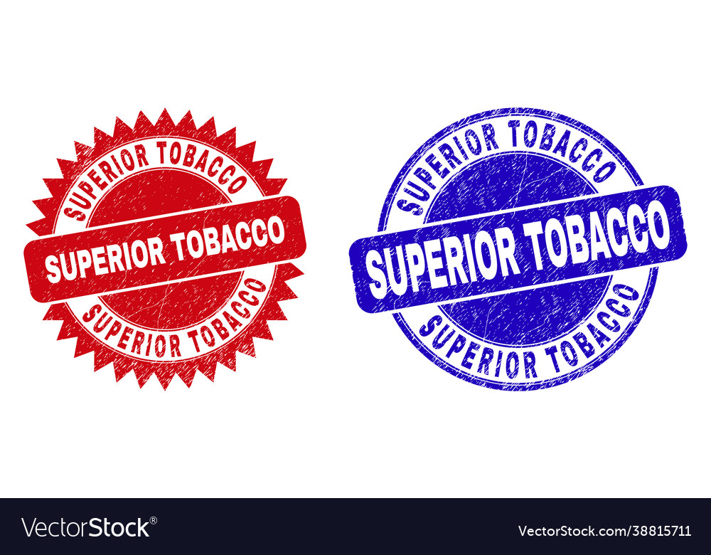 Superior tobacco round and rosette stamp seals