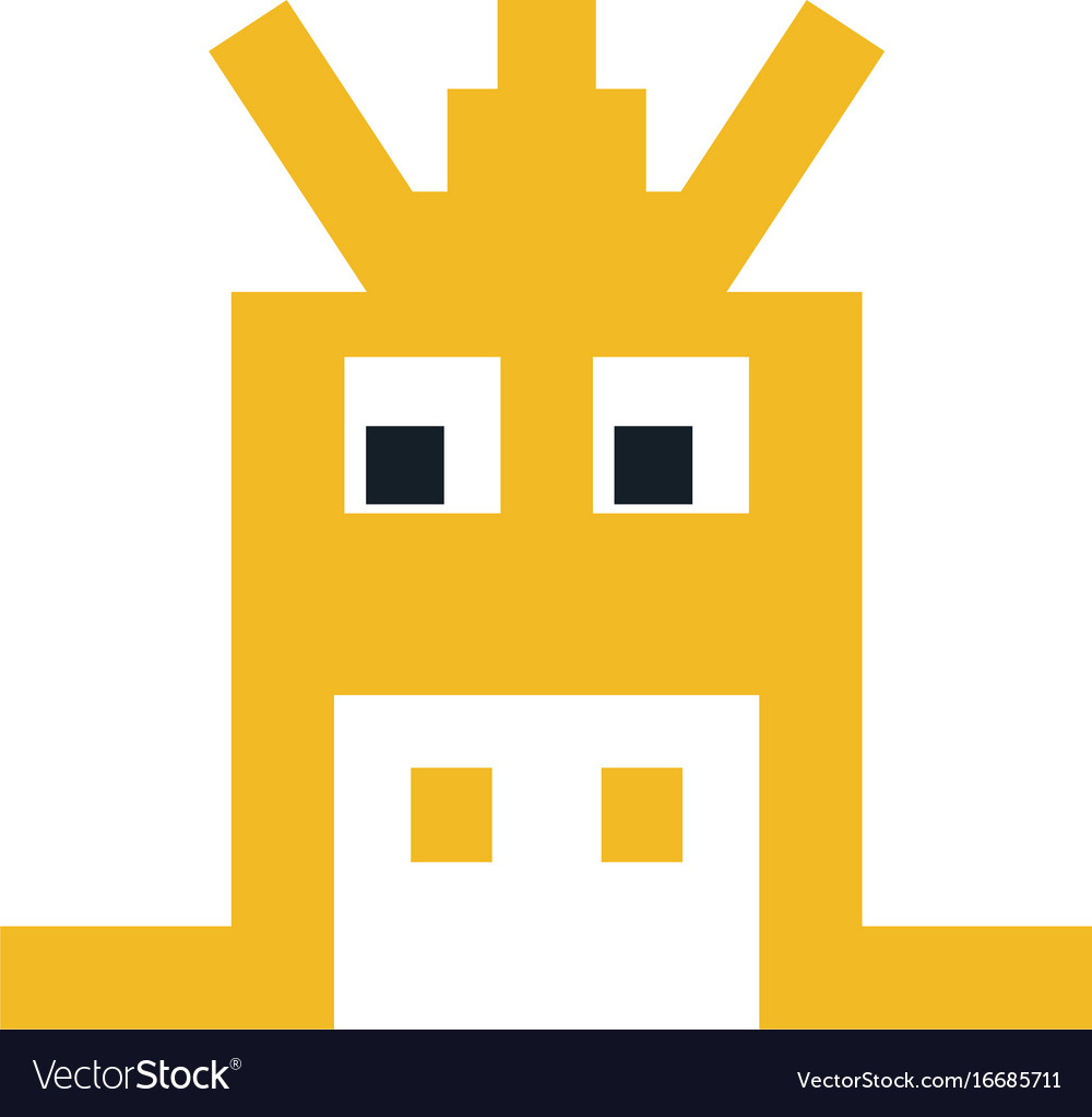 Videogame pixel character icon image