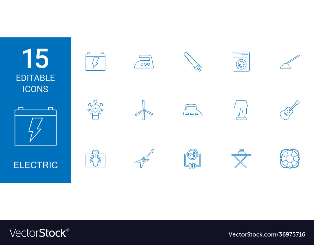 15 elektrische Icons