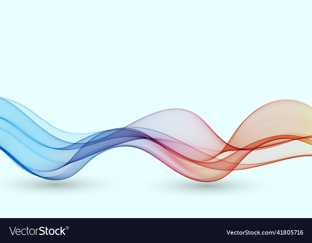 Abstract element from colored smooth lines vector image Abstract element from colored smooth lines