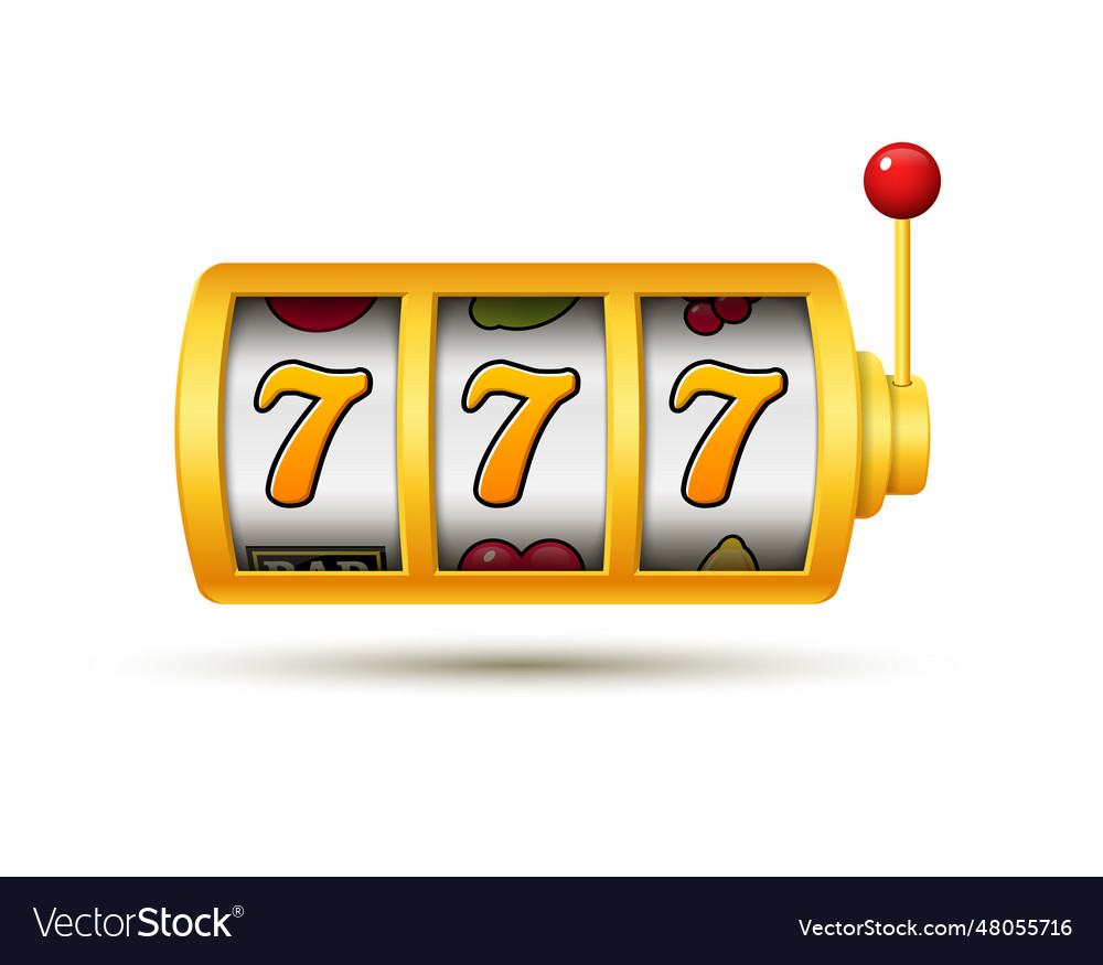 Casino jackpot slot machine lucky game icon 777