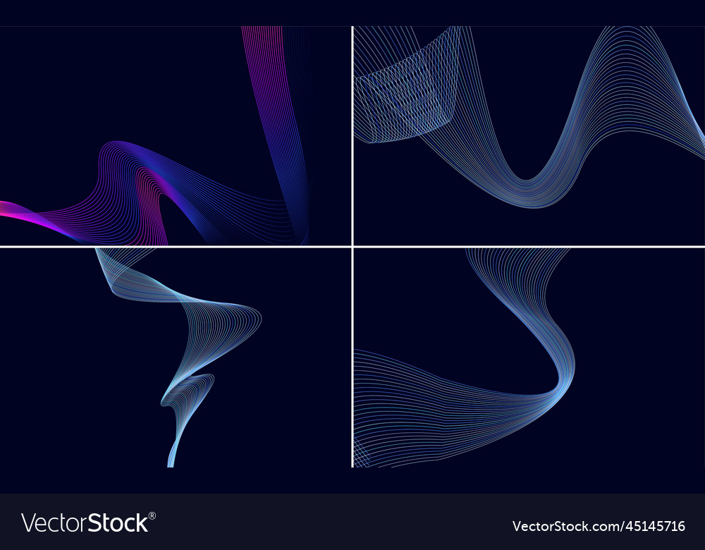 Collection of geometric minimal lines pattern set