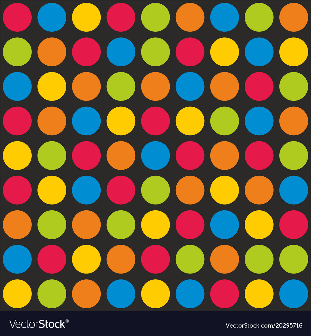 Colorful Polka Dot Tile Pattern