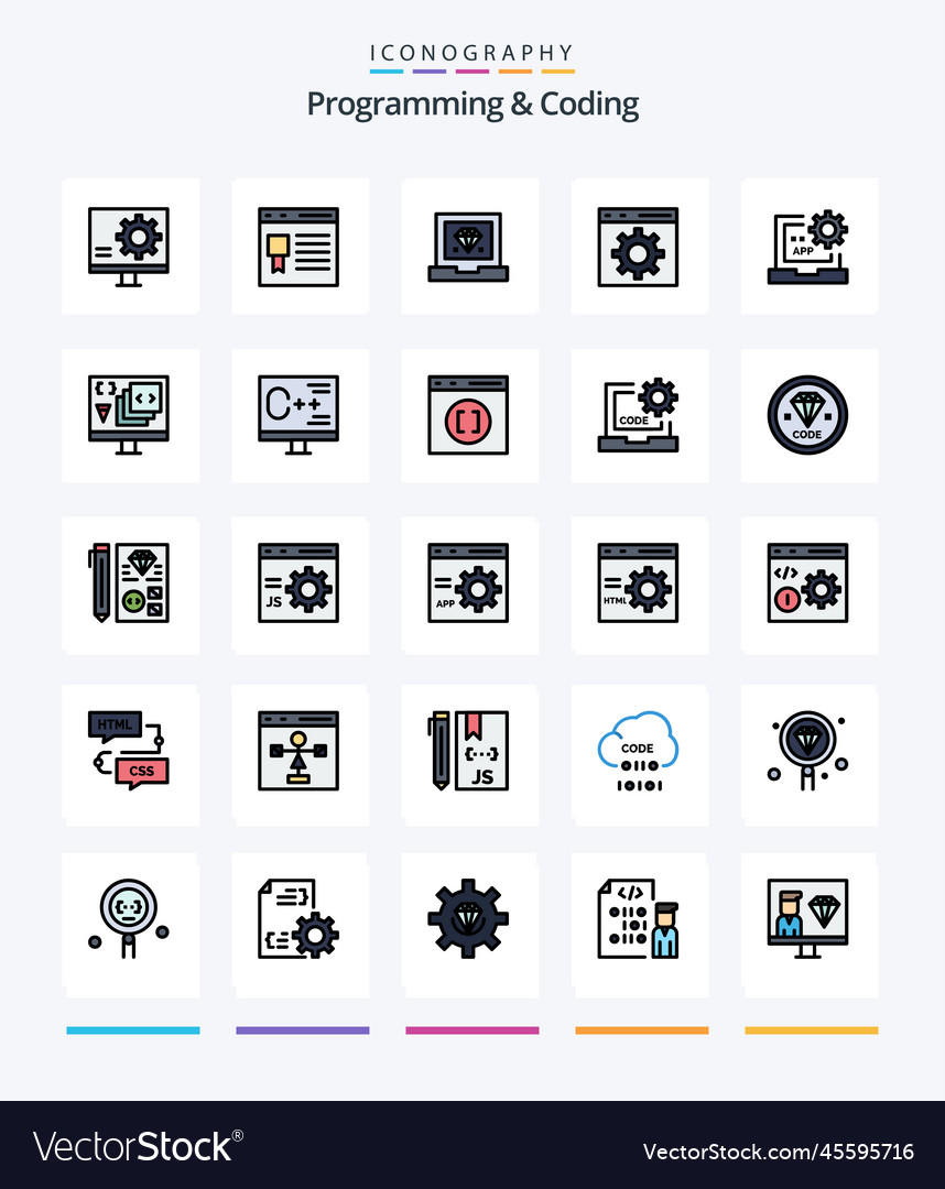 Creative programming and coding 25 line filled