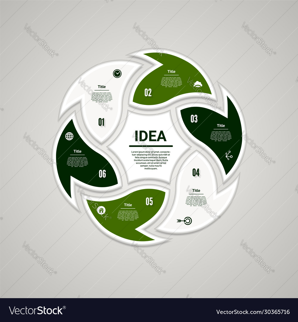 Cycle Infografikvorlage für Diagrammdiagramm