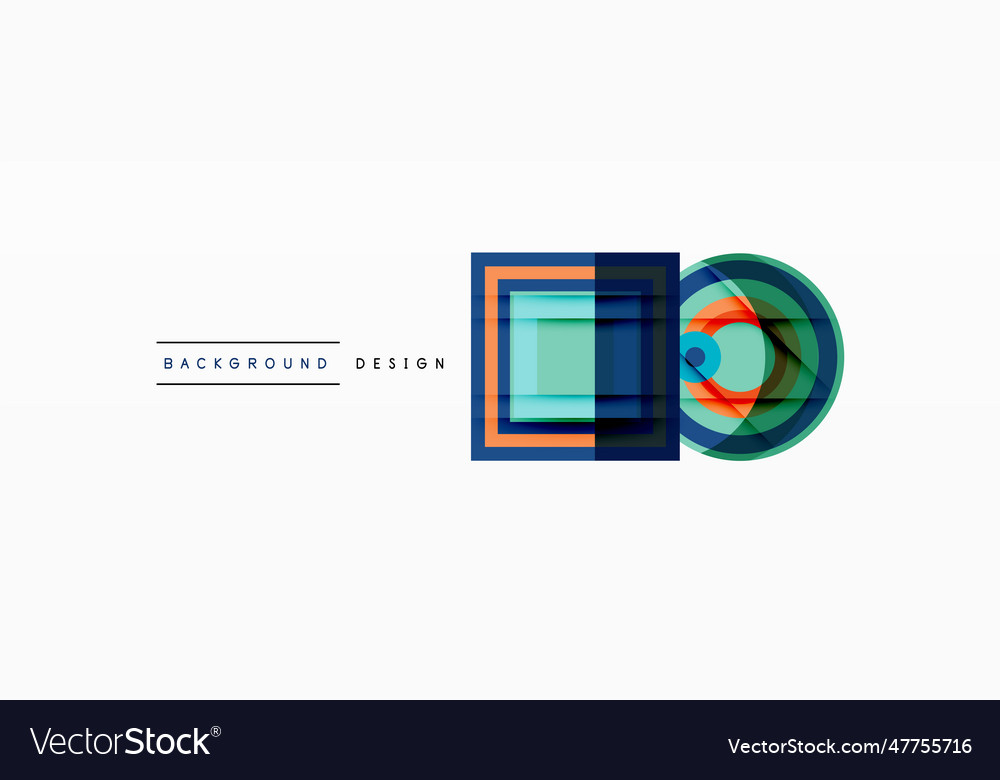 Geometric shapes design with dynamic shadow vector image Geometric shapes design with dynamic shadow