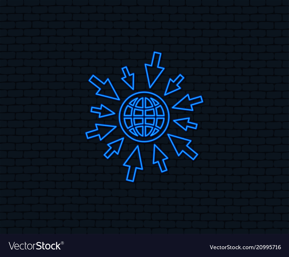 Go to web icon globe with mouse cursors