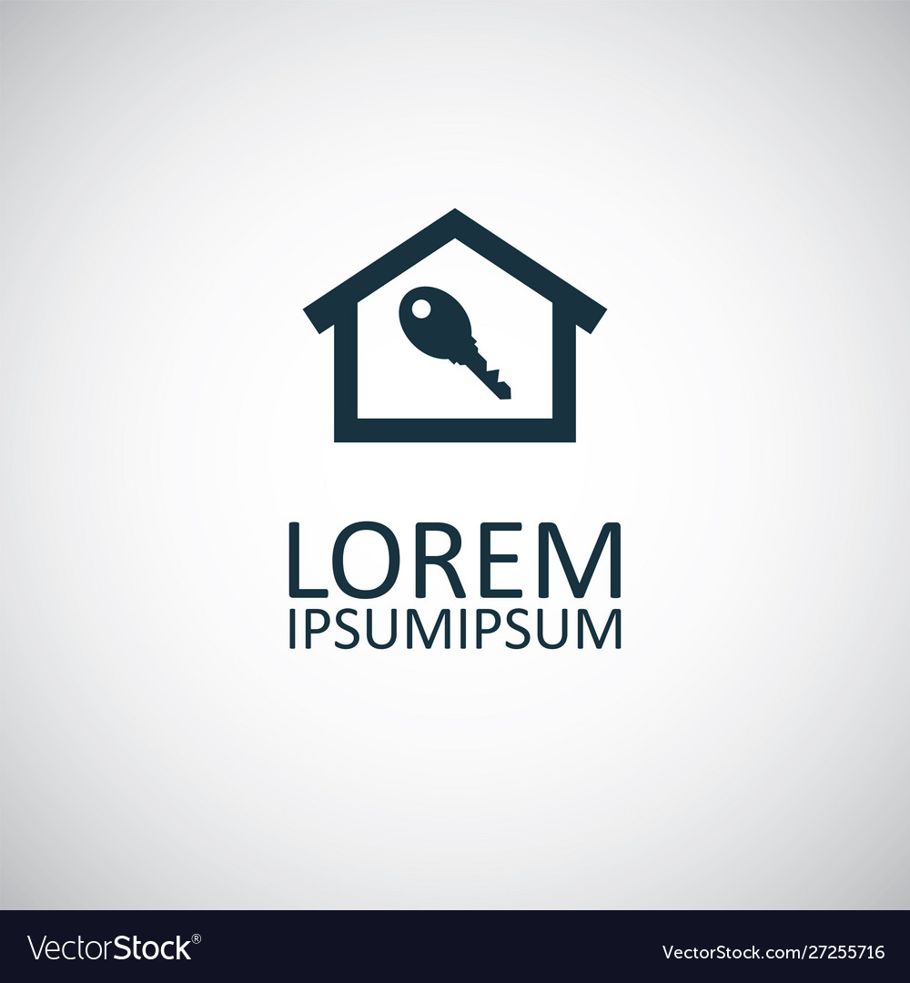 Home key icon for web and ui on white background