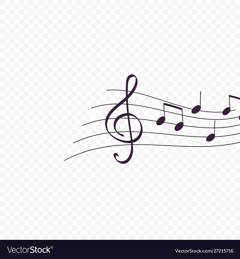 Isolated music notes musical design element