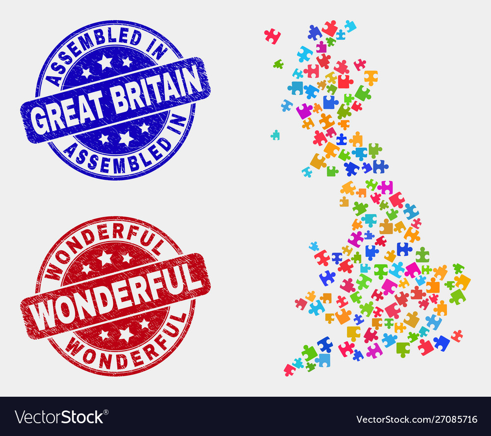 Modul große britain map und distress montiert