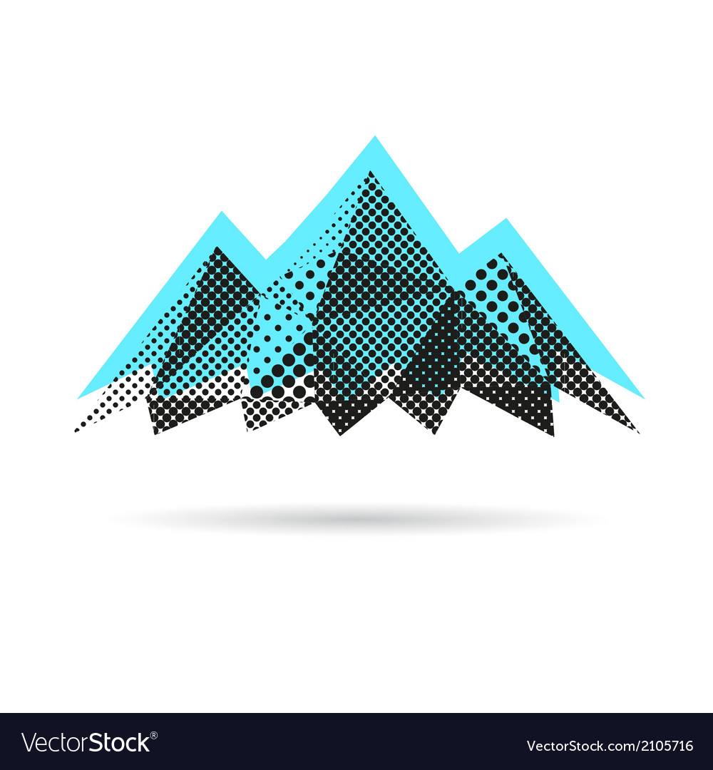 Mountain abstract isolated Royalty Free Vector Image