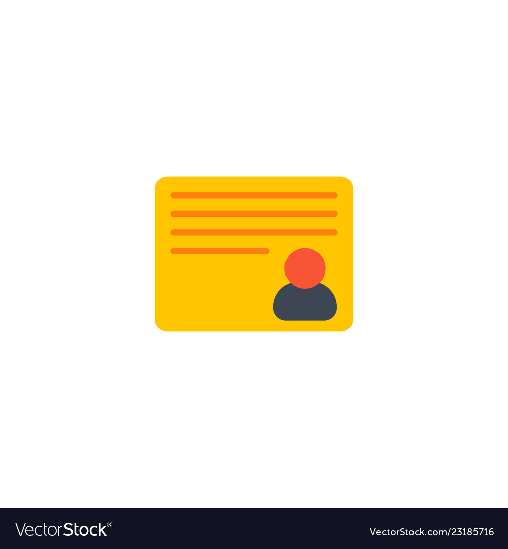 Personal task icon flat element vector image Personal task icon flat element