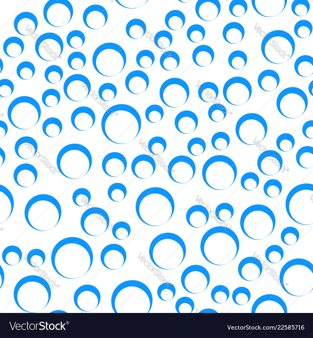 Random bubbles seamless pattern - contour circles vector image Random bubbles seamless pattern - contour circles