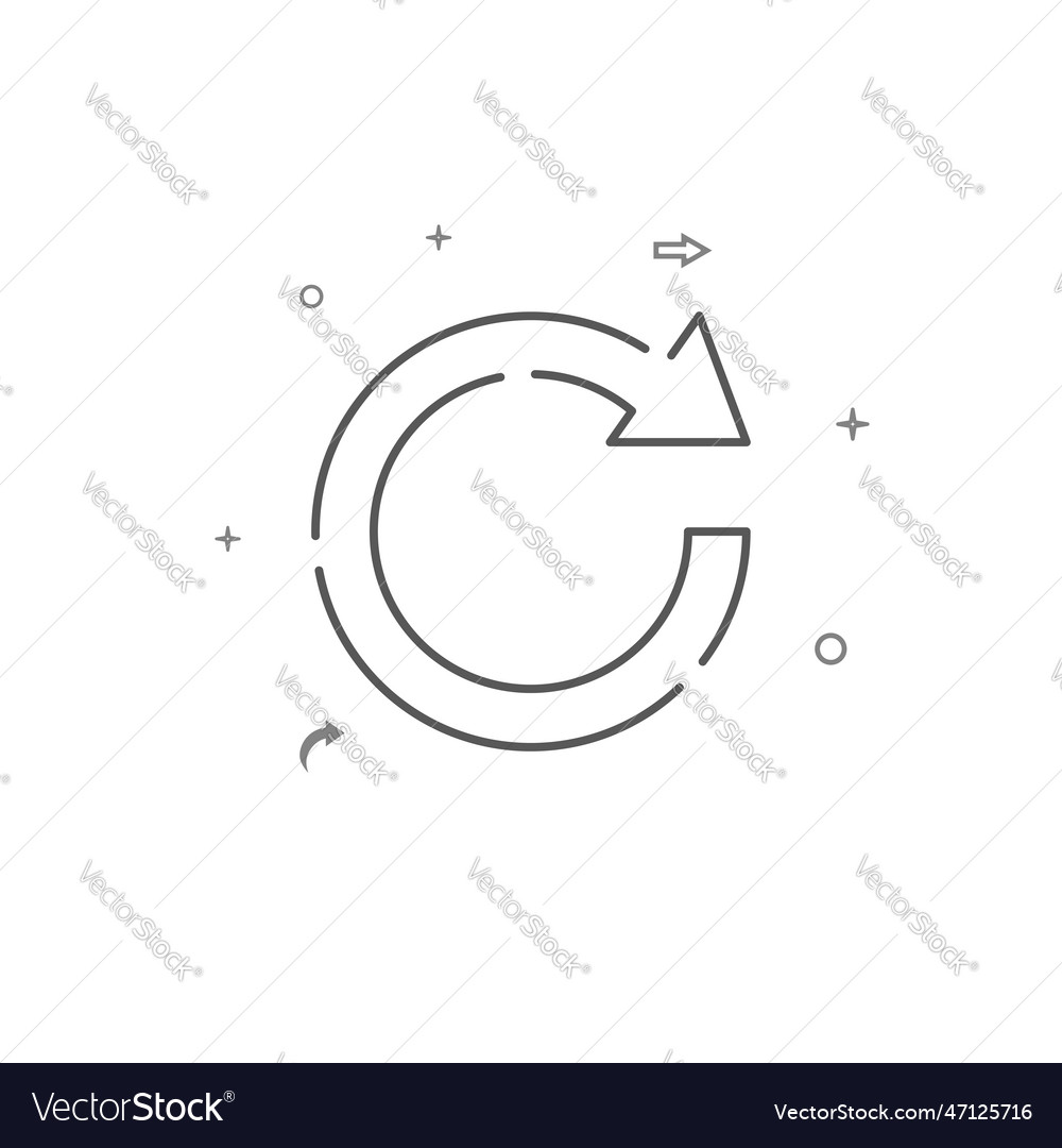 Refresh update arrow simple line icon symbol vector image Refresh update arrow simple line icon symbol