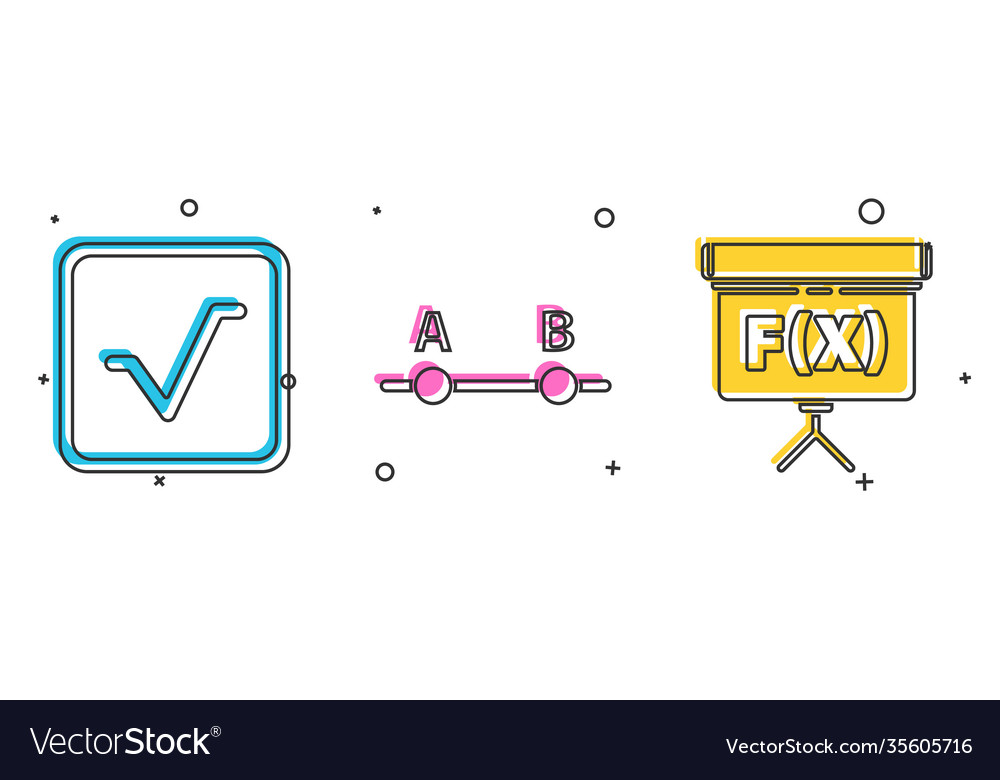 Set square root graph schedule chart diagram vector image Set square root graph schedule chart diagram