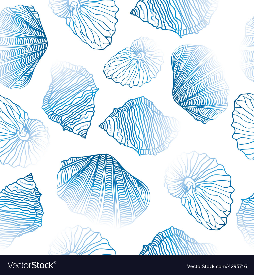 Shells seamless pattern