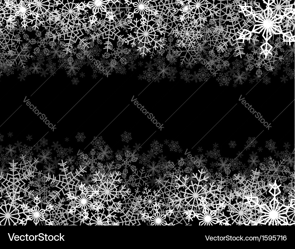 Snow Fall Frame Snowfall frame Royalty Free Vector Image - VectorStock