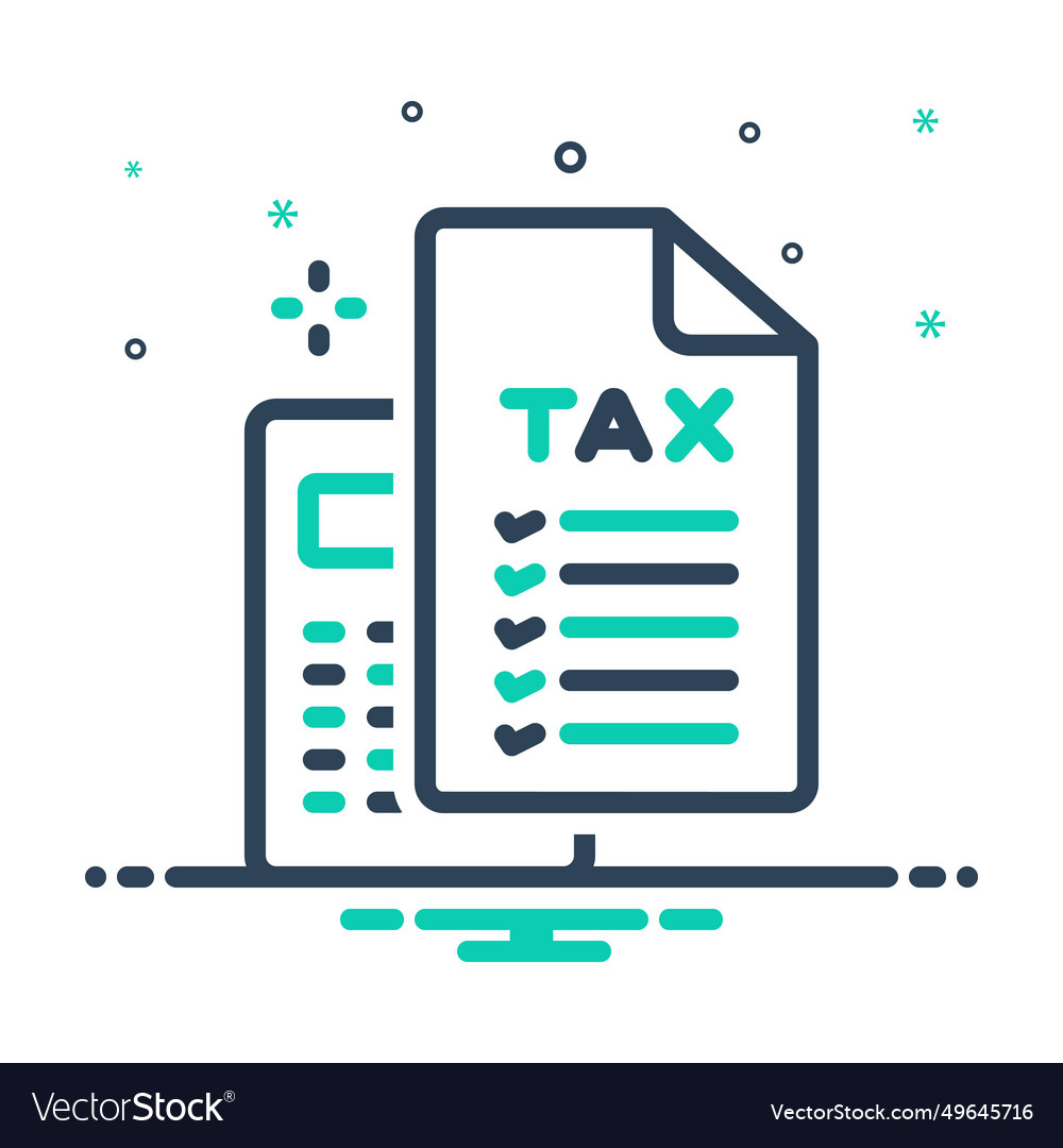 Tax calculation Royalty Free Vector Image - VectorStock