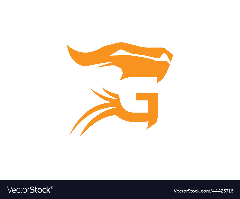 Tiger g letter logo head text