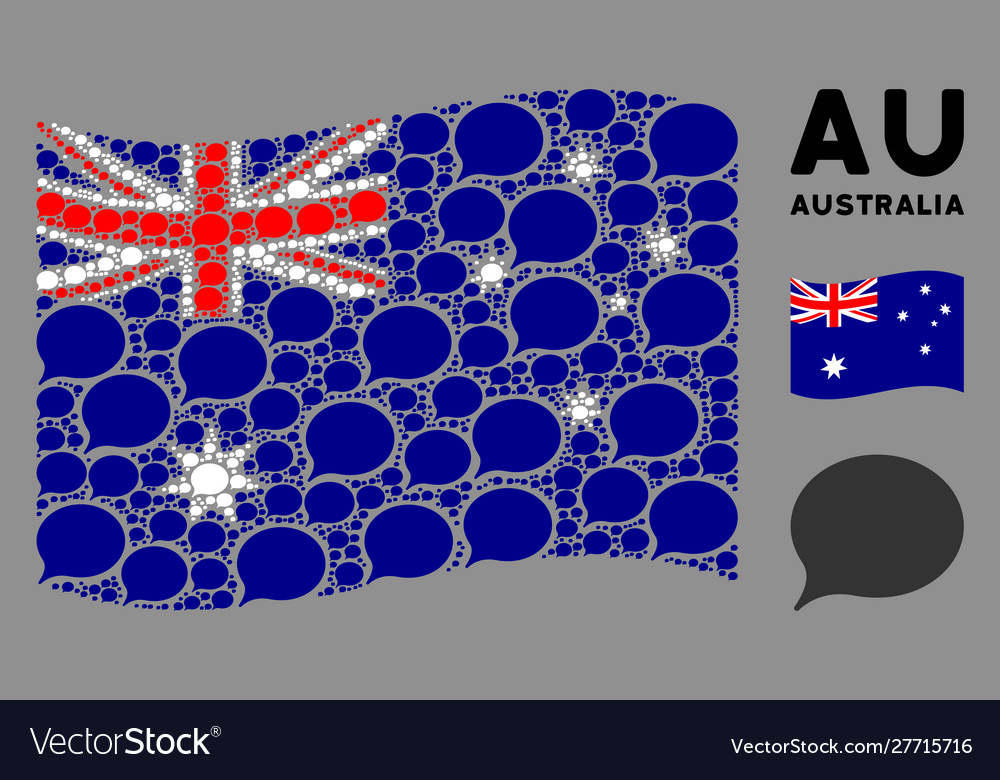 Waving australia flag pattern hint items Vector Image Waving australia flag pattern hint items