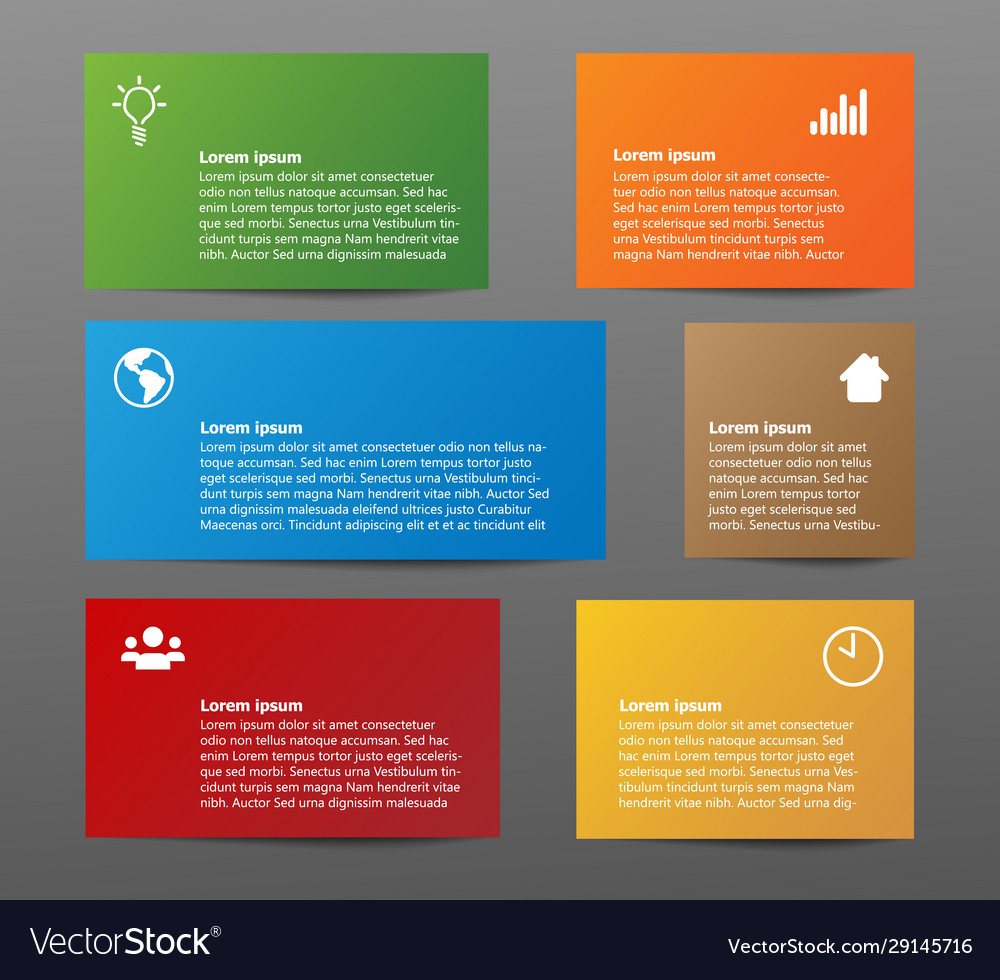Web color icons with place for your text on gray vector image Web color icons with place for your text on gray