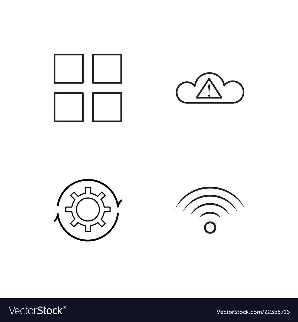 Web simple outlined icons set Vector Image Web simple outlined icons set