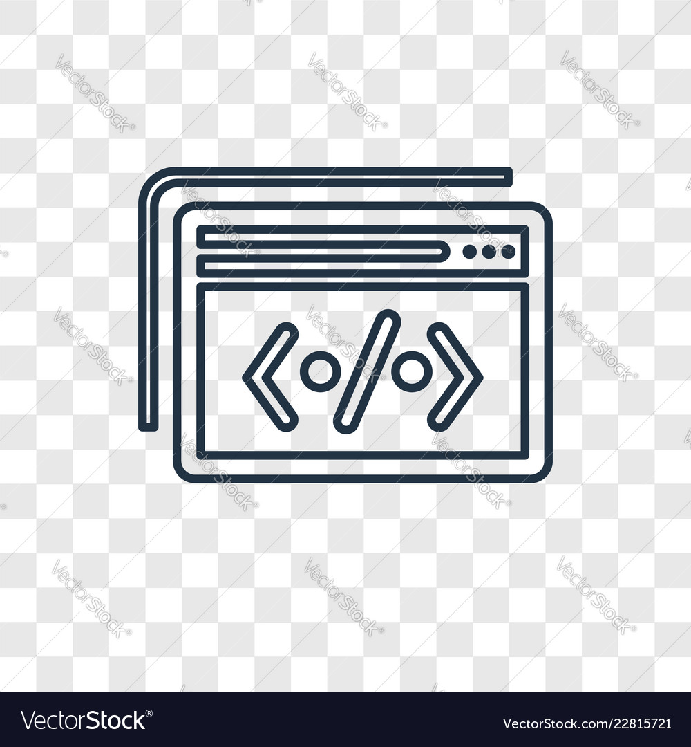 Browser concept linear icon isolated vector image Browser concept linear icon isolated