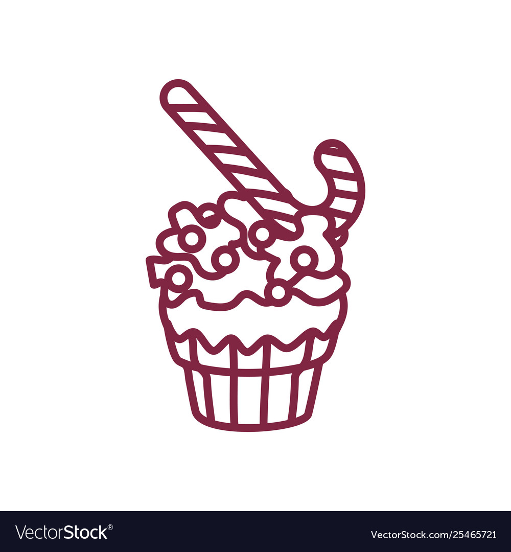 Cute cupcake sweets art Vector Image Cute cupcake sweets art