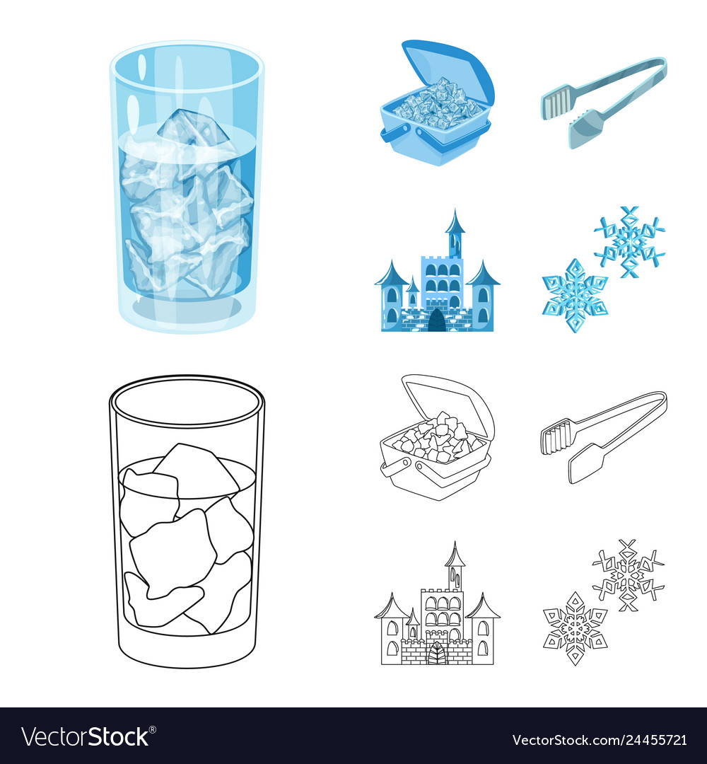Design of texture and frozen logo set