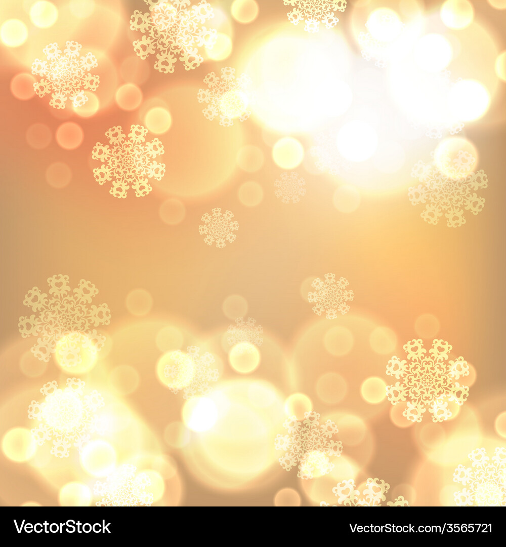Gold christmas lights background Royalty Free Vector Image