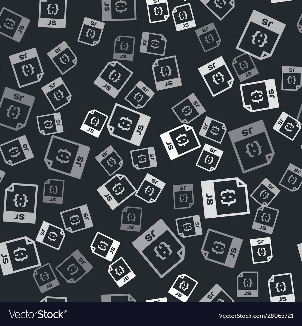 Grey js file document download button icon vector image Grey js file document download button icon
