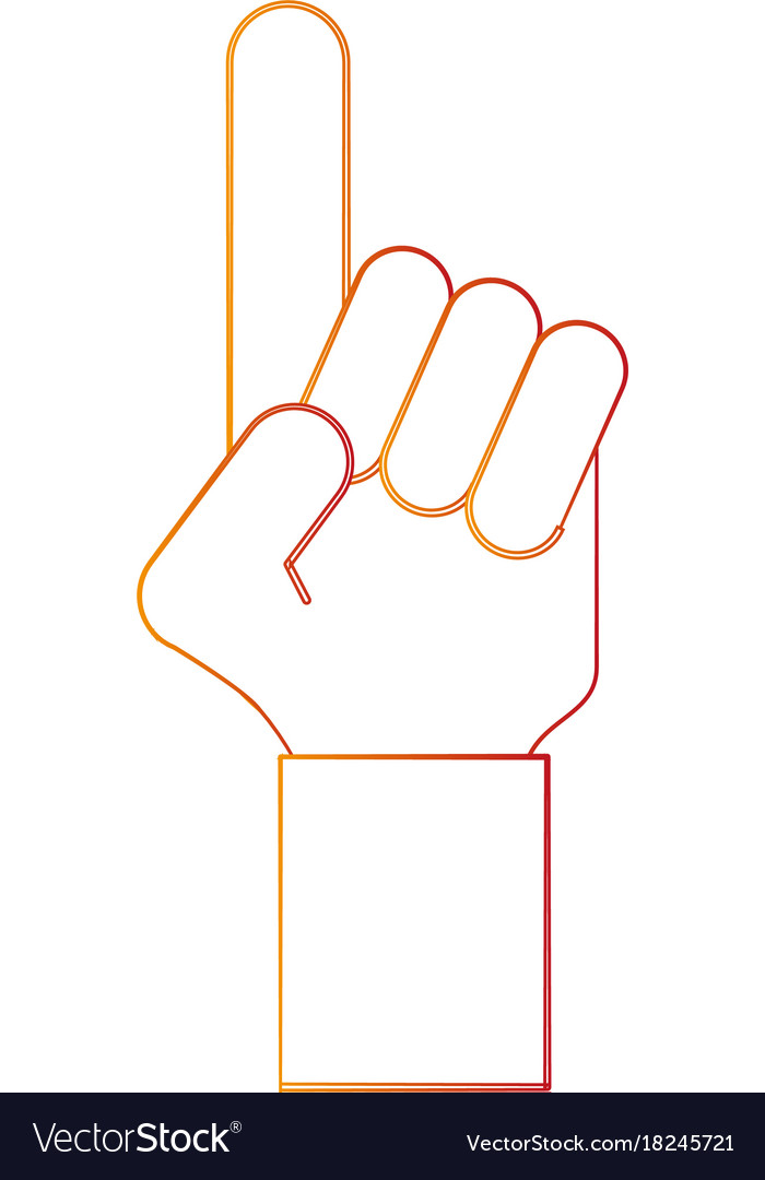 Hand with index up