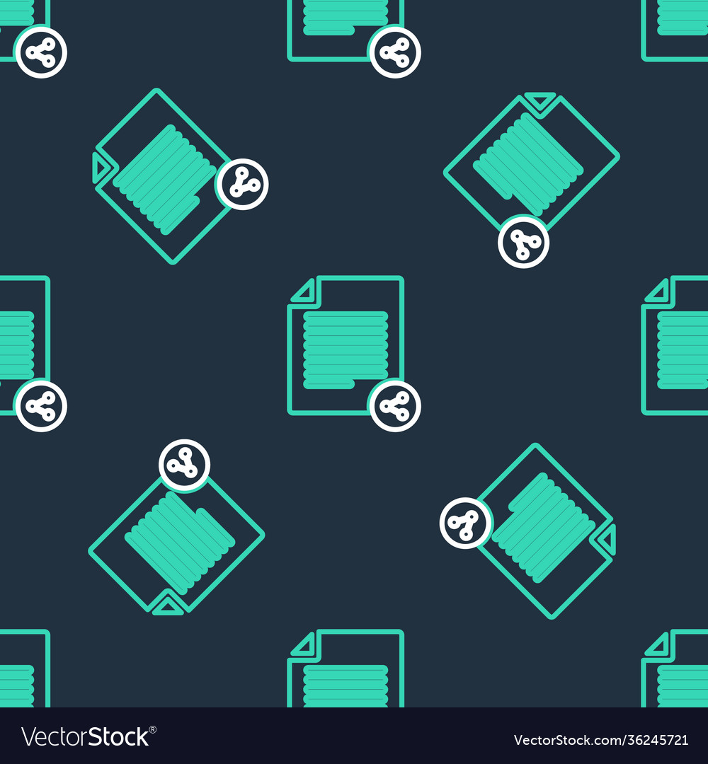 Line share file icon isolated seamless pattern vector image Line share file icon isolated seamless pattern