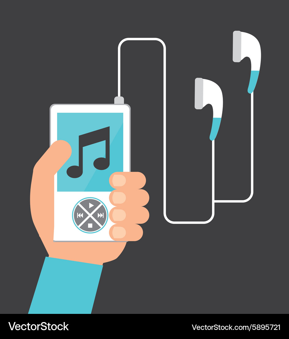 Mp3 music player Royalty Free Vector Image - VectorStock