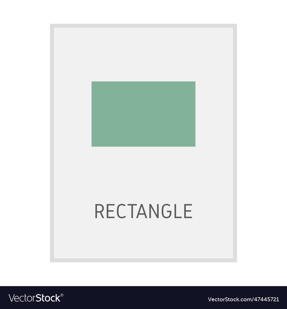 Rectangle geometric shape flash card element