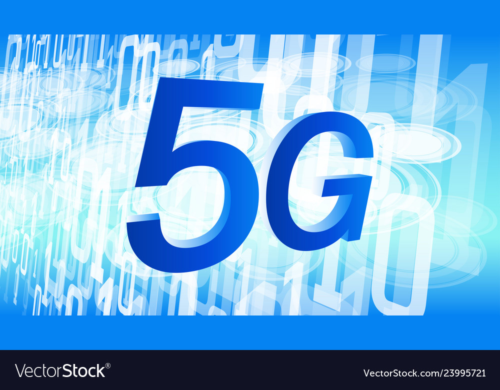 Sicherheit in 5g Technologie binäre Zahlen Design vector image Sicherheit in 5g Technologie binäre Zahlen Design