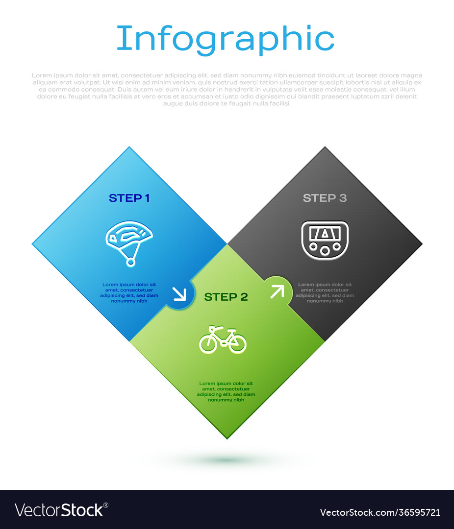 Set line bicycle helmet gps device with map vector image Set line bicycle helmet gps device with map